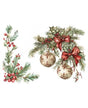 Papel Seda A4 Navidad Elementos 217 Bolas Navidad + rama 1