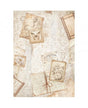 Papel arroz Stamperia A4 Quiet Days Postcards 1