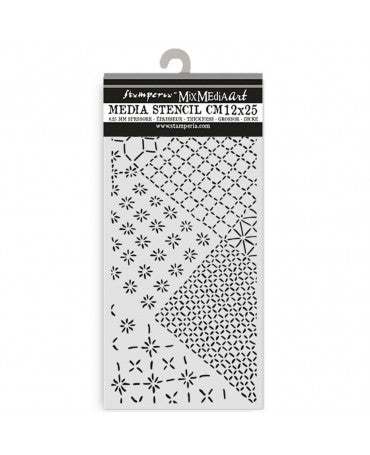 STENCIL Stamperia 12x25cm Quiet Days Mixed Tiles 1