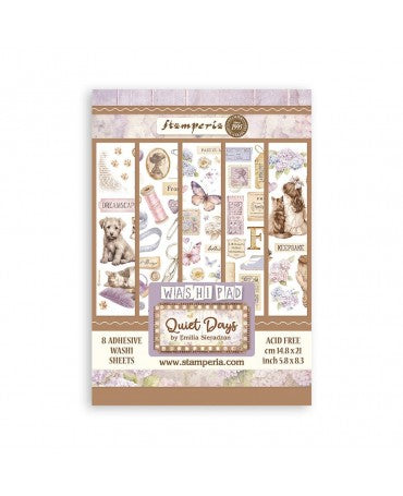 Washi Tape STAMPERIA 8 HOJAS A5 Quiet Days 1