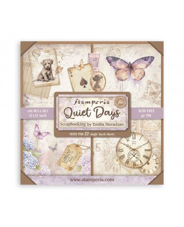 COLECCIÓN 30X30 STAMPERIA MAXI PAD 22 hojas Quiet Days 1