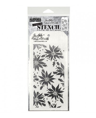Stencil TIM HOLTZ Poinsettia 1