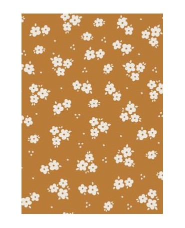 Papel Seda A4 Fondos otoño 1-18 Flores Mostaza 1
