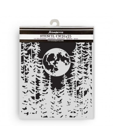 STENCIL STAMPERIA 20x25cm Herbarium Silvae Moon in the Forest 1