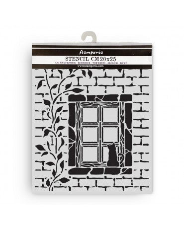 STENCIL Stamperia 20x25cm Herbarium Silvae Country Window 1