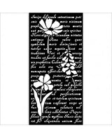 STENCIL Stamperia 12x25cm Herbarium Silvae Letter with Flowers 2
