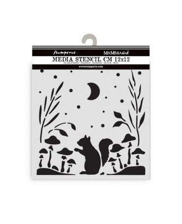 STENCIL Stamperia 12x12 cm Herbarium Silvae Squirrel 1