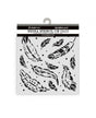 STENCIL Stamperia 12x12 cm Herbarium Silvae Feather Pattern 1