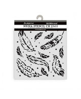 STENCIL Stamperia 12x12 cm Herbarium Silvae Feather Pattern 1