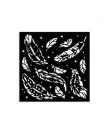 STENCIL Stamperia 12x12 cm Herbarium Silvae Feather Pattern 2