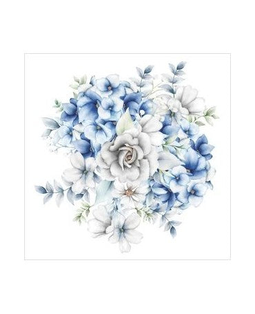 Transfer TEXTIL Flores Azules 1