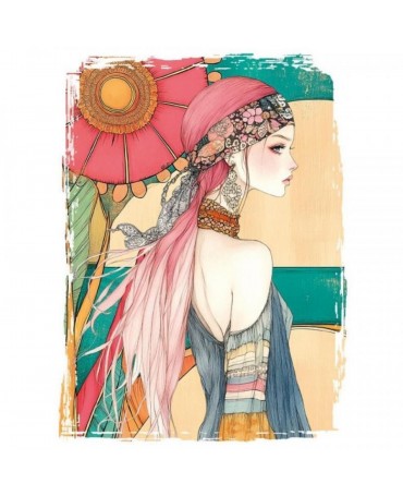 Transfer TEXTIL Chica Boho 1