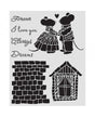 STENCIL Stamperia 20x25cm Family House and Mice 1