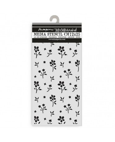 STENCIL Stamperia 12x25cm Family Small Flower Pattern 1