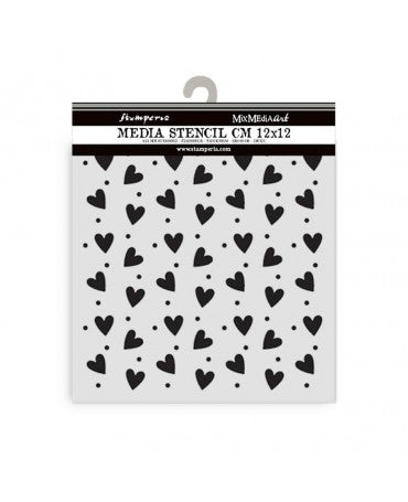 STENCIL Stamperia 12x12 cm Family Heart Texture 1