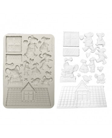 Molde STAMPERIA silicona A5 Family Mice 1