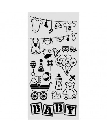 STENCIL Stamperia 12x25cm Baby Elements 1