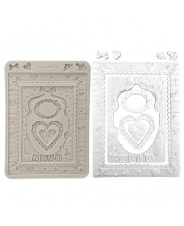 Molde STAMPERIA silicona A5 Baby Frames and Hearts 1