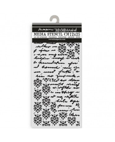 STENCIL Stamperia 12x25cm Secret Diary Seal and Writings 1