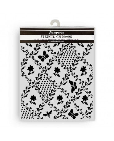 STENCIL Stamperia 20x25cm Daisy Art Butterfly and Daisy 1