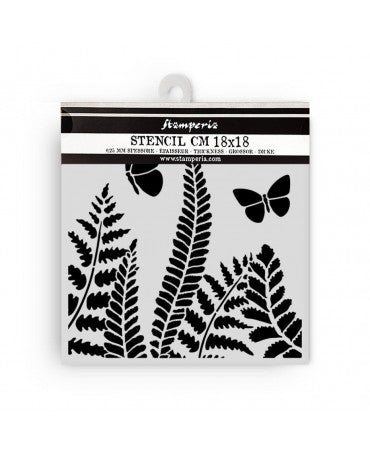 STENCIL Stamperia 18x18cm Daisy Art Fern 1