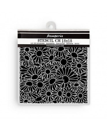 STENCIL Stamperia 18x18cm Daisy Art Daisies Pattern 1