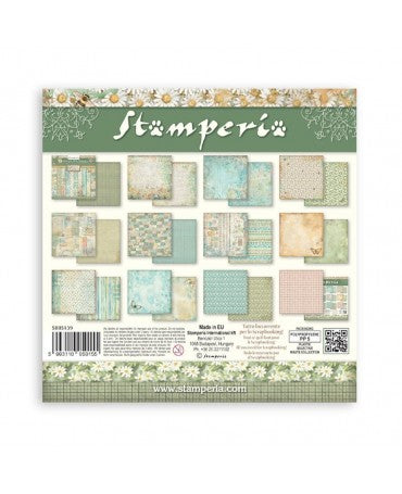 COLECCIÓN 20X20 STAMPERIA Daisy Art Background 2