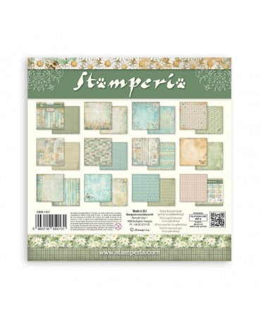 COLECCIÓN 30x30 STAMPERIA Daisy Art Background 2