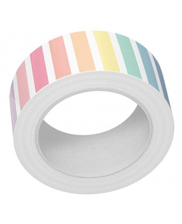 Washi Tape LAWN FAWN rayas verticales de arcoíris pastel 15 mm x 10 m 1