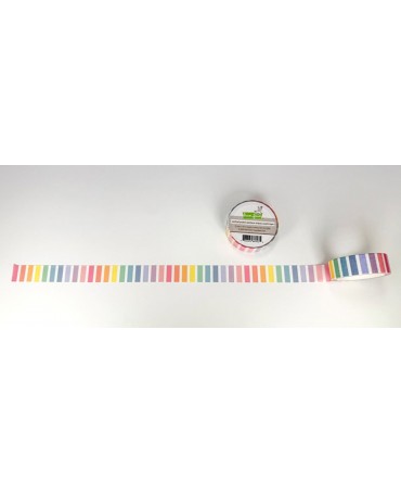 Washi Tape LAWN FAWN rayas verticales de arcoíris pastel 15 mm x 10 m 2