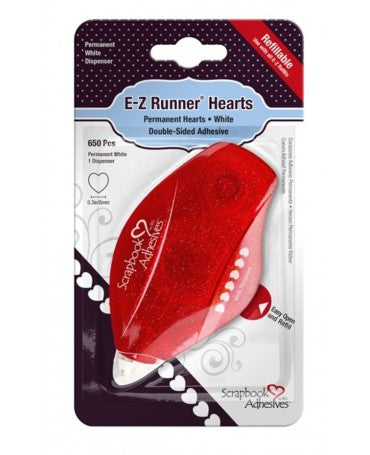 Adhesivo E-Z DOTS Dispensador recargable permanente Corazones 1