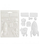 Molde Stamperia A5 A New Beginning Spaceship and Robot 1