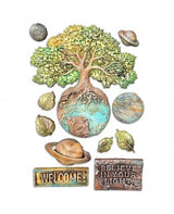 Molde STAMPERIA silicona A5 A New Beginning Planets 2