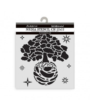 STENCIL Stamperia 12x12 cm A New Beginning The World Tree 1