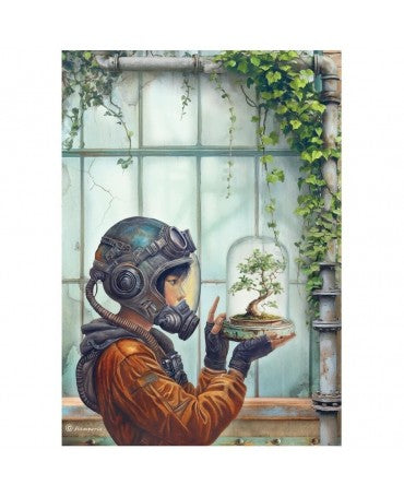 Papel arroz Stamperia A4 A New Beginning Terrarium 1