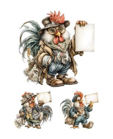 Papel Seda A4 Gallinas steampunk 14 1