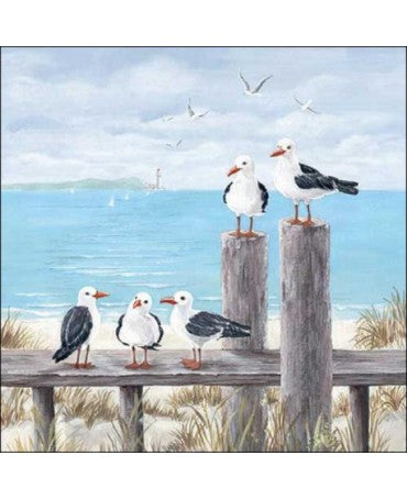 Servilleta SEAGULLS ON THE DOCK 1
