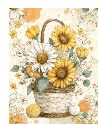 Papel Seda A4 Yellow flowers (25) 1