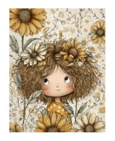 Papel Seda A4 Yellow flowers (42) 1