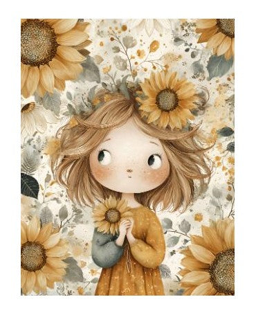 Papel Seda A4 Yellow flowers (62) 1