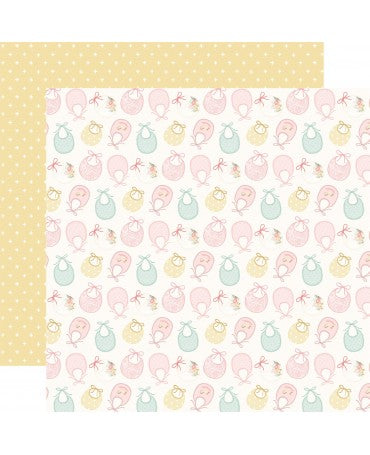 PAPEL SCRAP 30X30 Carta Bella Little Lullabies Bibs Girl 1