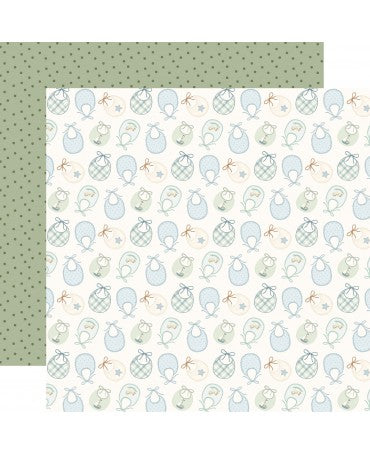 PAPEL SCRAP 30X30 Carta Bella Little Lullabies Bibs Boy 1
