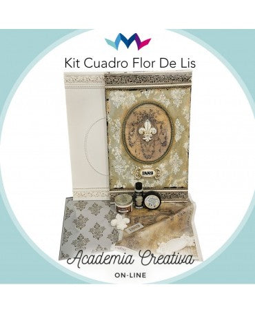 KIT Cuadro Flor de Lis + VÍDEO TUTORIAL ACADEMIA CREATIVA MONTEJO 1