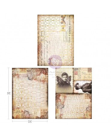 Papel decoupage PRIMA Fiber A3 Southampton Butterflies 3 ud 1