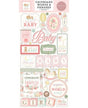 Chipboard CARTA BELLA Little Lullabies Baby Girl Words & Phrases 1