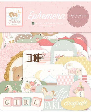 Die Cuts Ephemera Carta Bella Little Lullabies Baby Girl 1