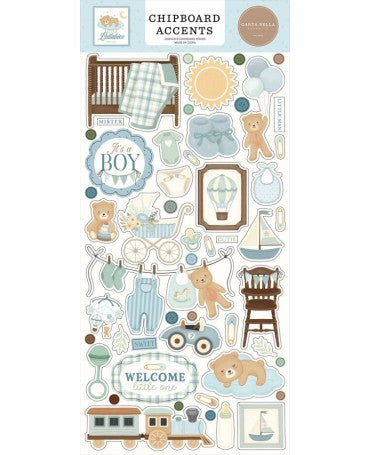 Chipboard CARTA BELLA Little Lullabies Baby Boy Accents 1