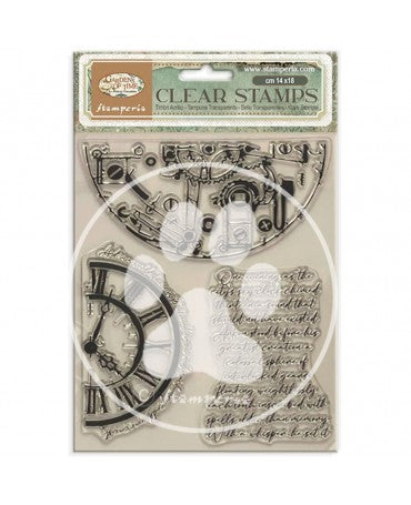 SELLO STAMPERIA 14x18 Gardens of Time Half Clocks and Writtings 1