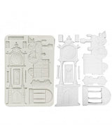 Molde STAMPERIA silicona A5 Gardens of Time Train and Longcase Clock 1