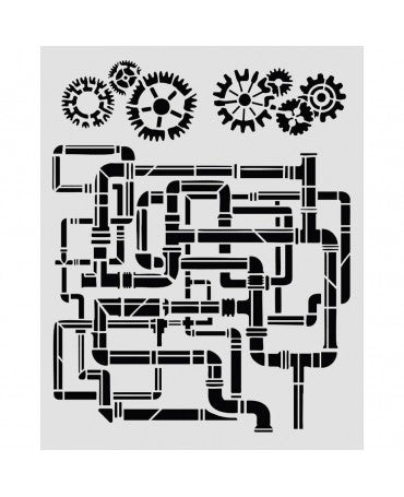 STENCIL Stamperia 20x25cm Tubes 1
